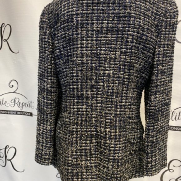 Chanel Jacket Navy Tweed Sz 40 Jacket - Picture 8 of 12